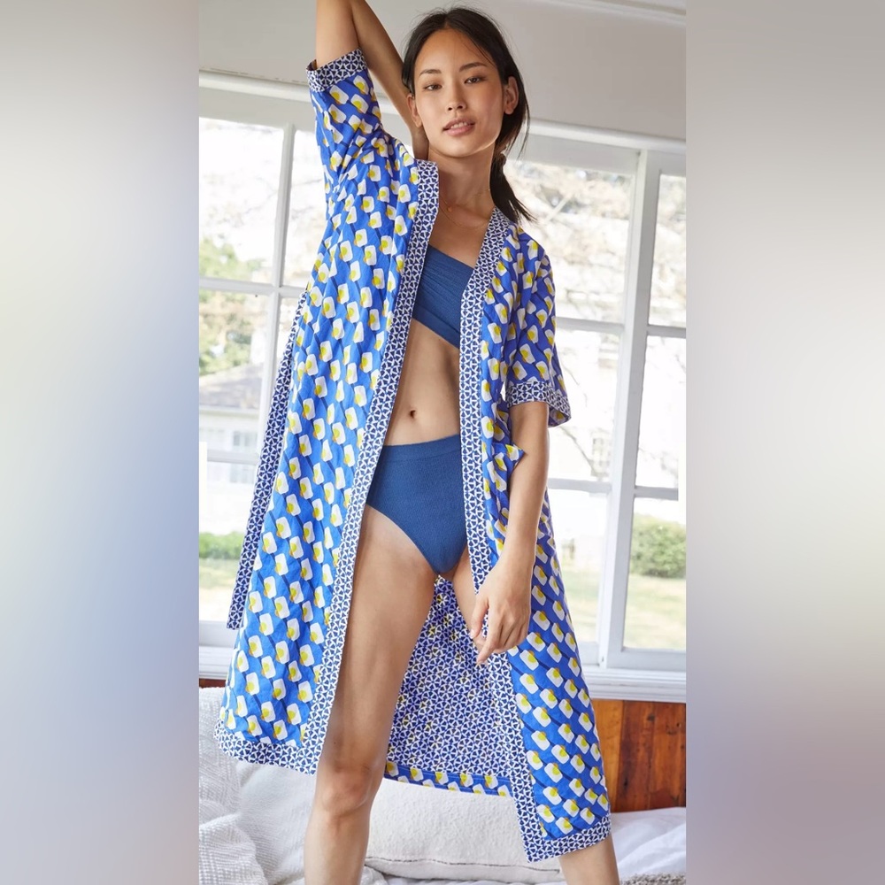 Anthropologie Ro’s Garden Phoenix Reversible Robe Size M/L